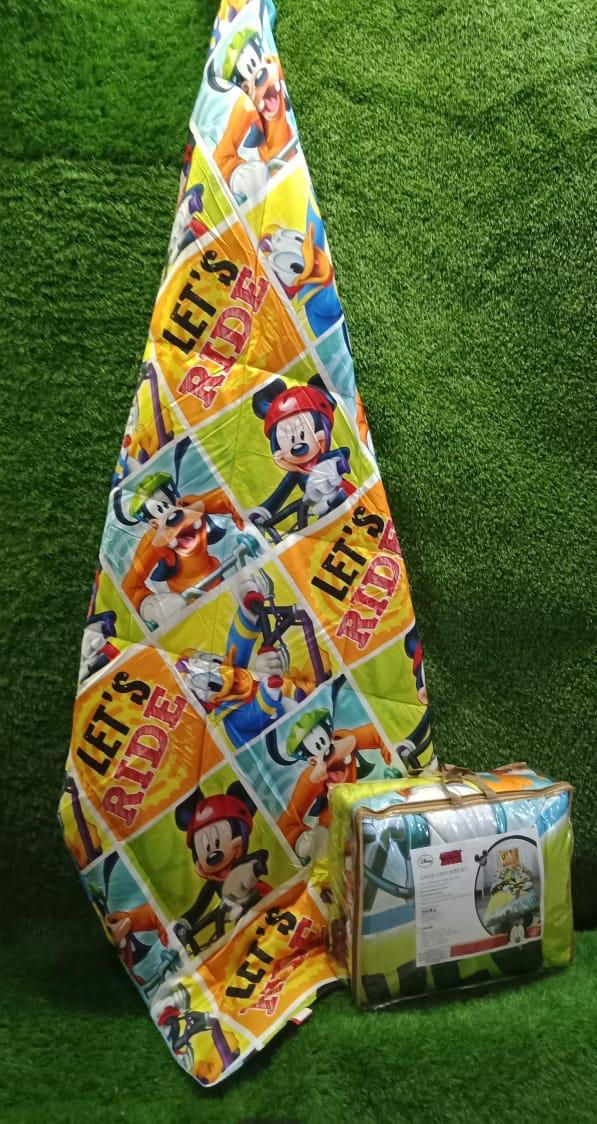 Kids Disney Printed Micro fiber Filling Reversible Single Bed Comforter by HOMIEKART