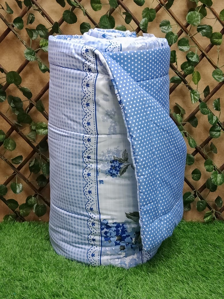 Single Ply Floral Printed Reversible Comforter by Metropolis