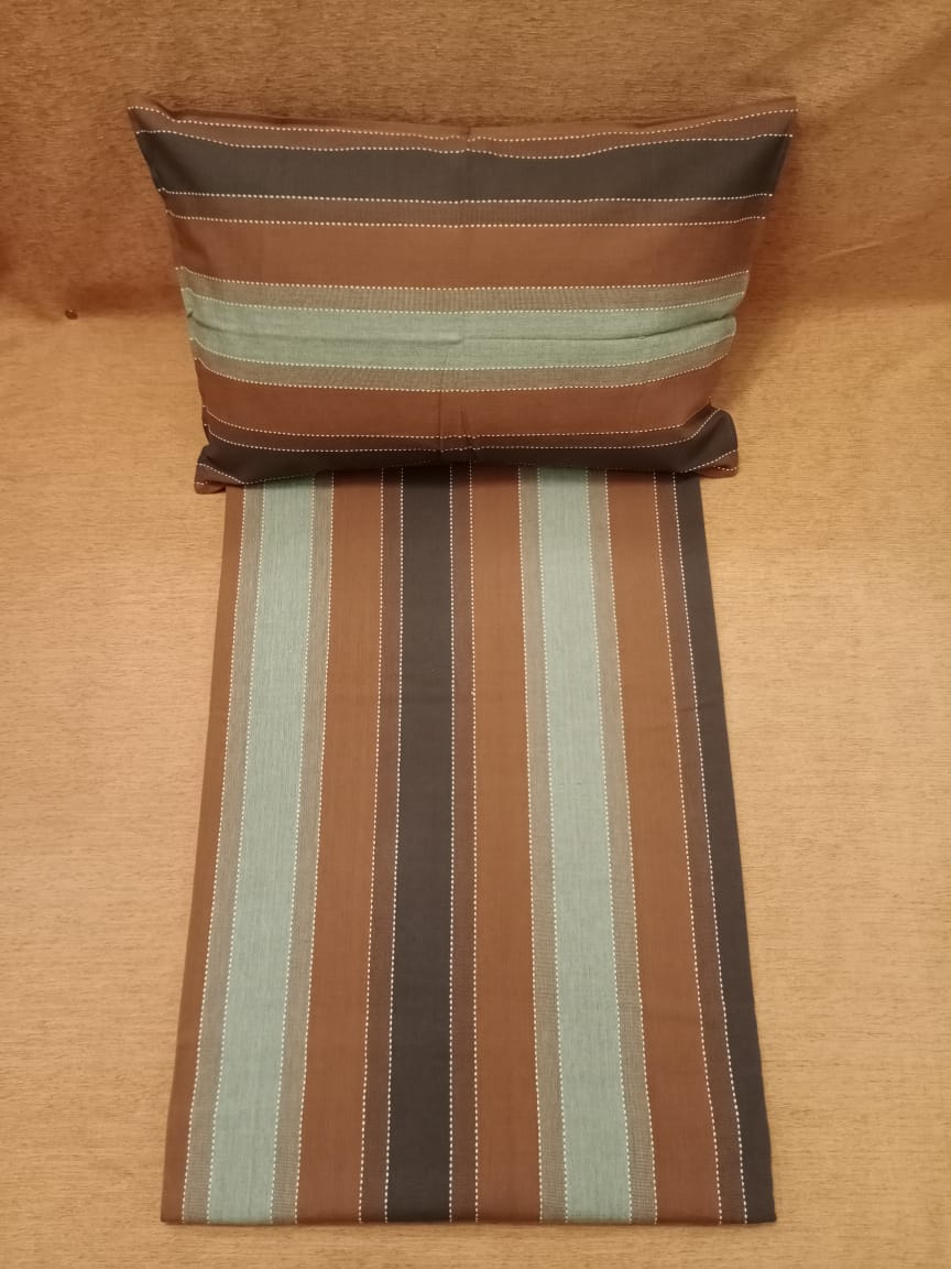Handloom Cotton Striped Double Bedcover BY HOMIEKART