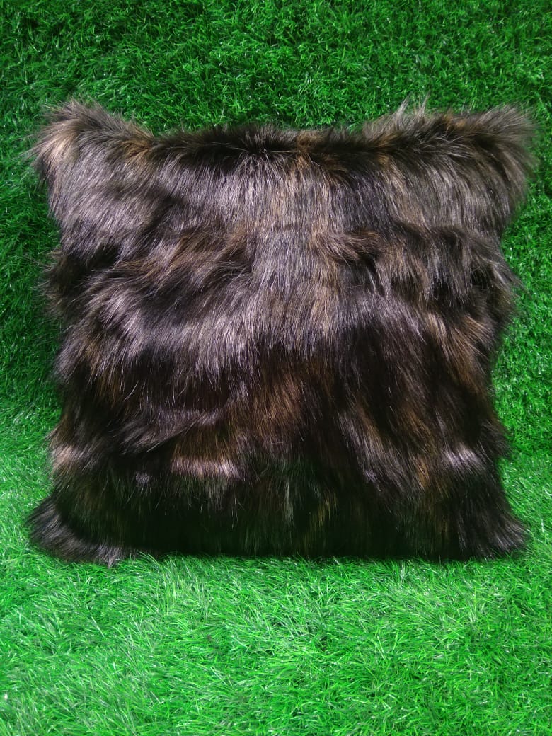 Beautiful Faux Fur Animal Printed Cushion Cover
