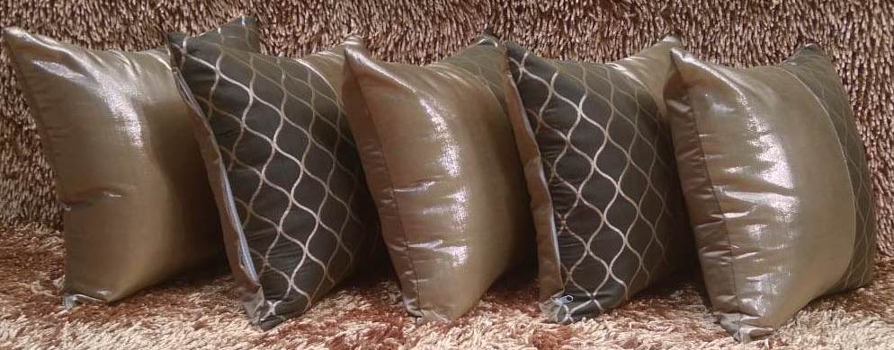 Tissue Zari Cushion Covers by HOMIEKART