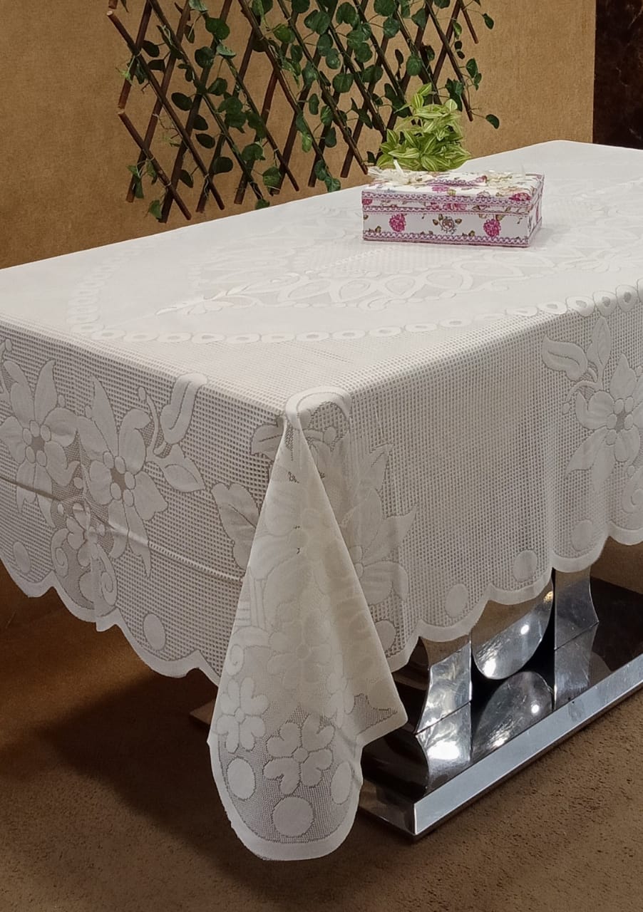 Elegant Net Emboss Table Cover by Homiekart