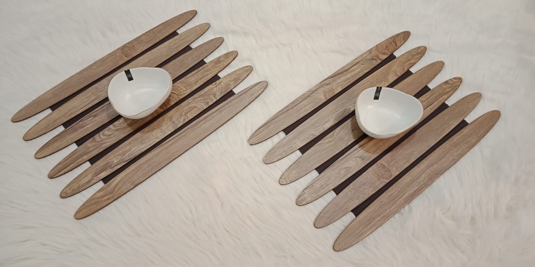 Smart Foldable Wooden Place mats By HOMIEKART