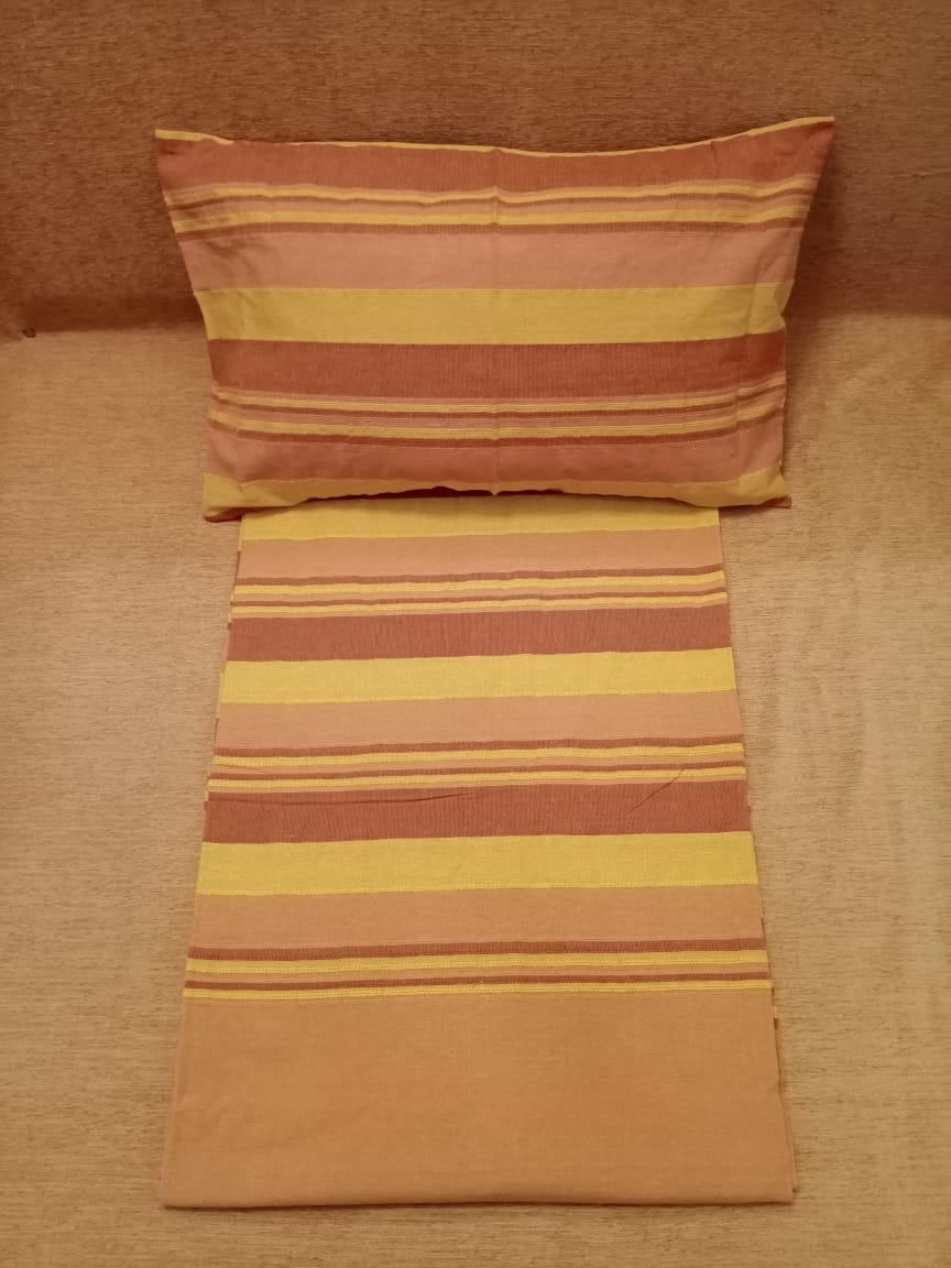 Handloom Cotton Striped Double Bedcover by HOMIEKART
