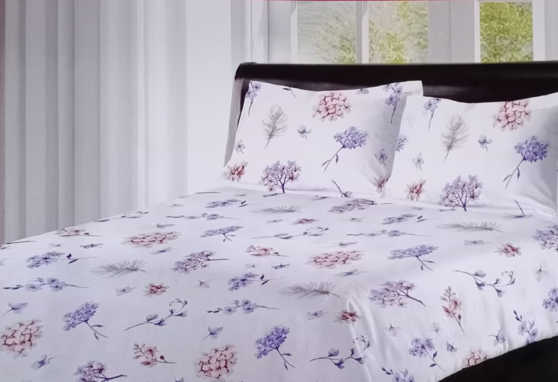 BOMBAY DYEING Enchante 100% Cotton  Double Bedsheet Set
