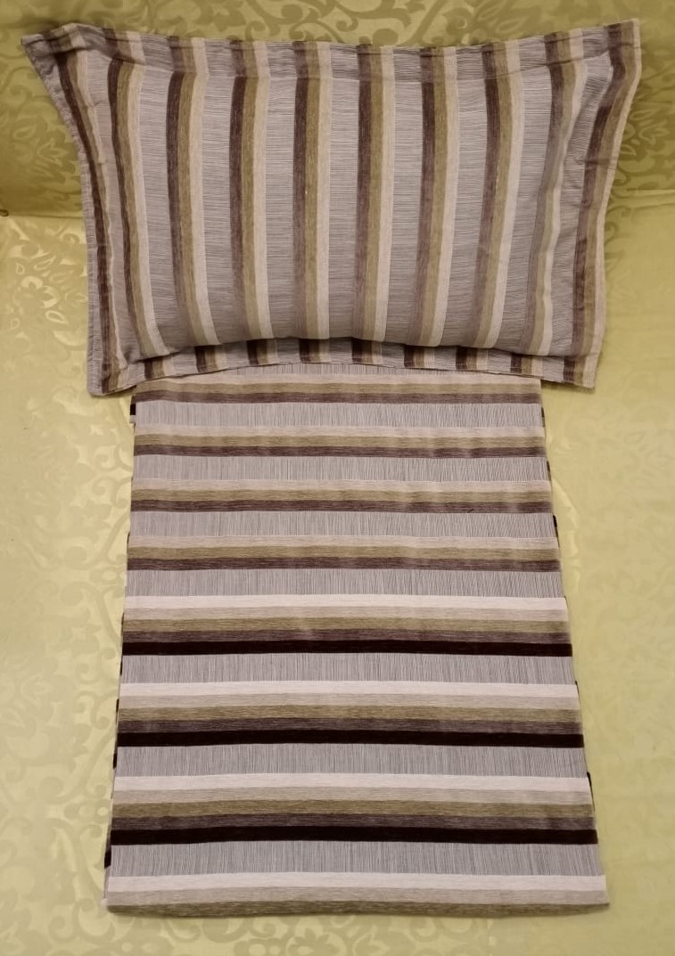 Handloom Cotton Striped Pattern Double Bedcover BY HOMIEKART