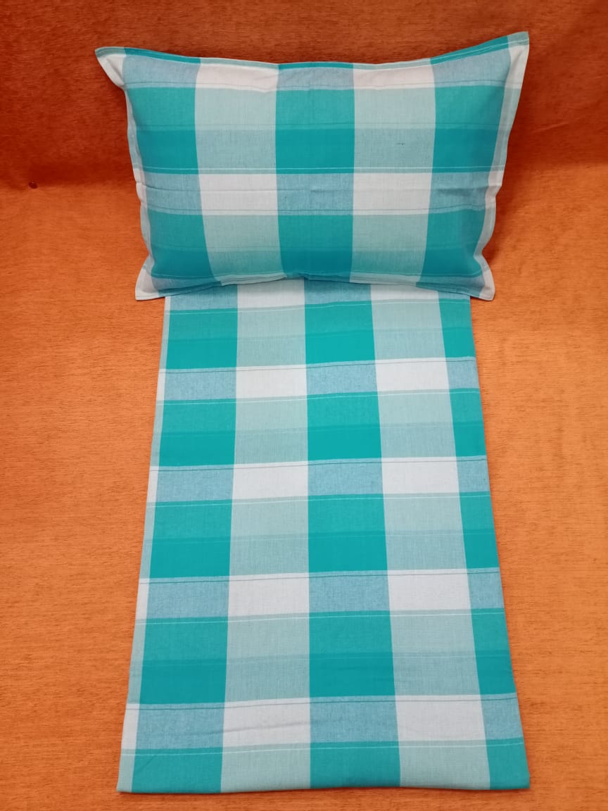 Handloom Cotton Checkered Double Bedcover BY HOMIEKART