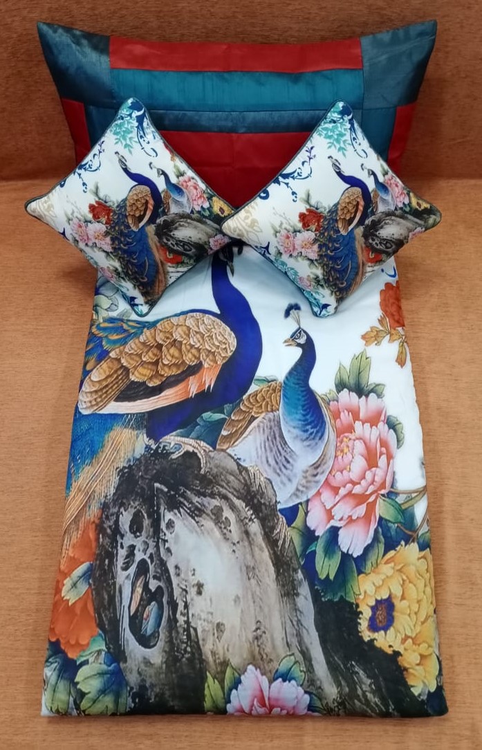 Beautiful Digital Printed Quilted Bedcover Set by Homiekart