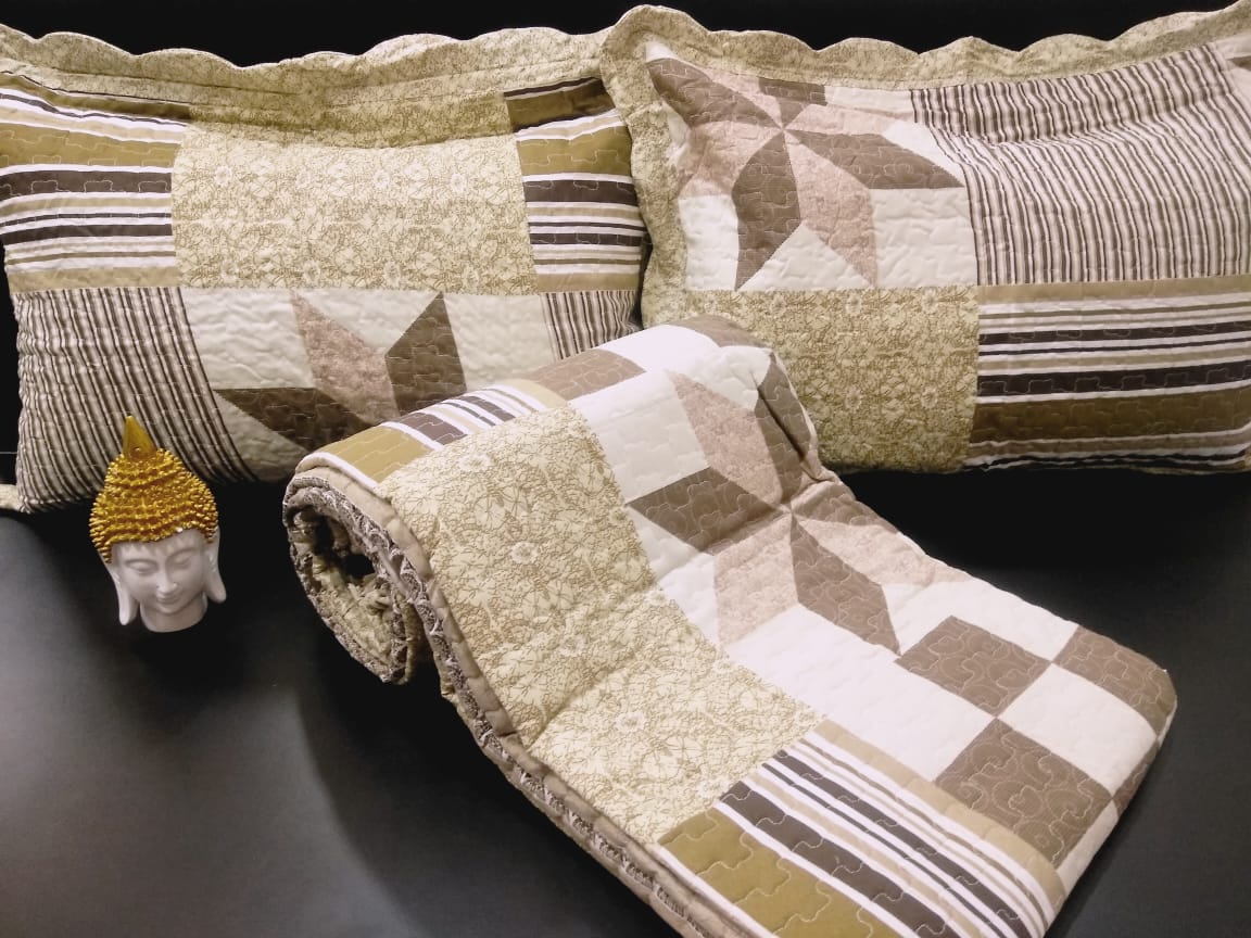 Beautiful Ultrasonic Stitched Bedcover Set  by HOMIEKART