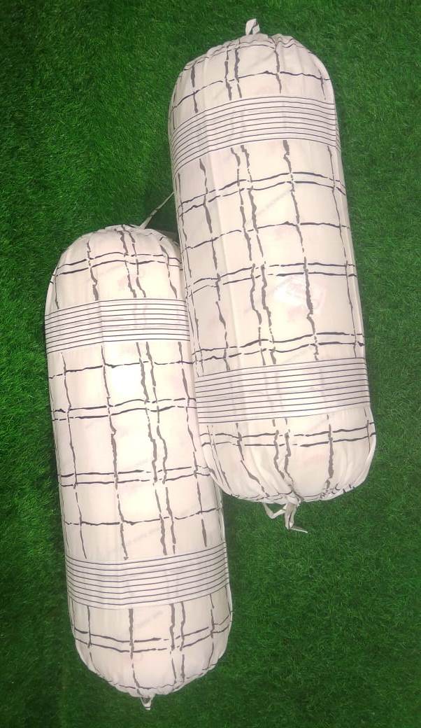 Cotton Printed Pair of Bolster Covers by HOMIEKART