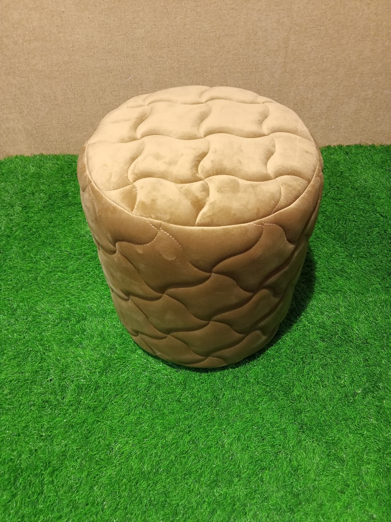Velvet Emboss Trendy Pouffes by HOMIEKART