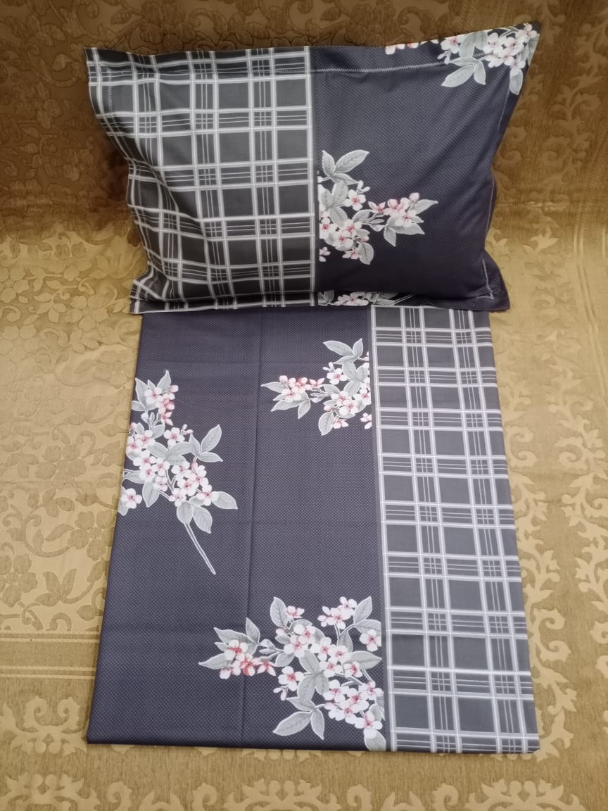 100% Cotton  Printed Double Bedsheet With 2 Pillow Cover  By Homiekart