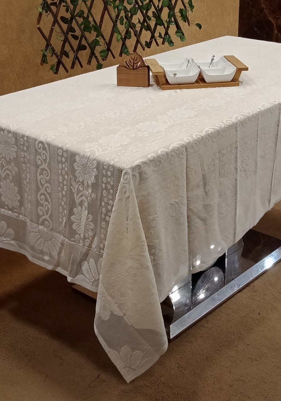 Elegant Net Emboss Table Cover by Homiekart