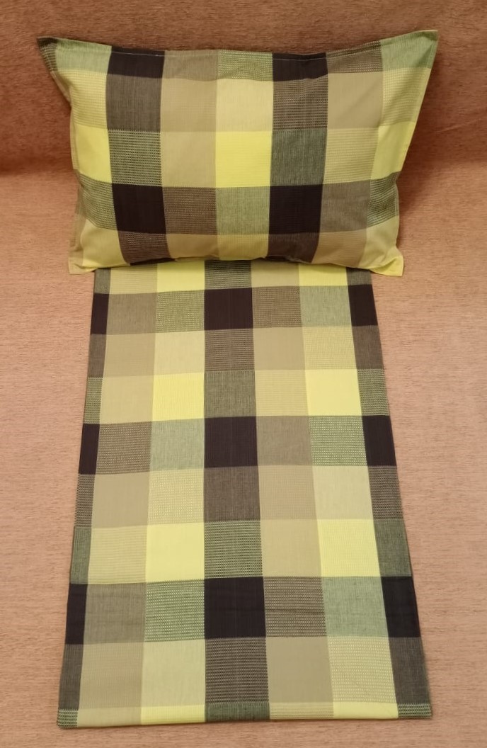 Handloom Cotton Checkered Double Bedcover BY HOMIEKART
