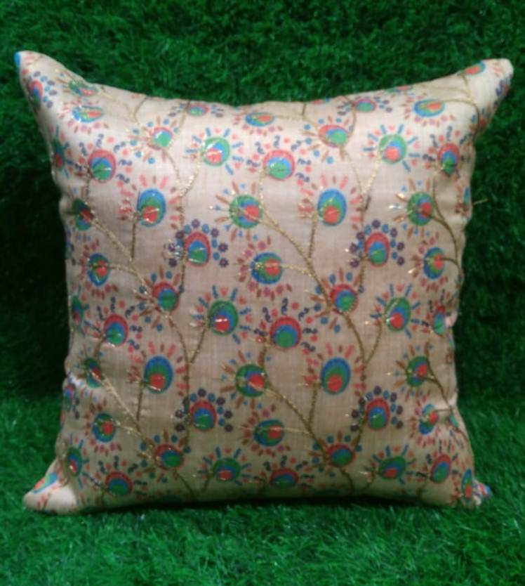 Printed Silk Quilted Cushion Cover Set by HOMIEKART.