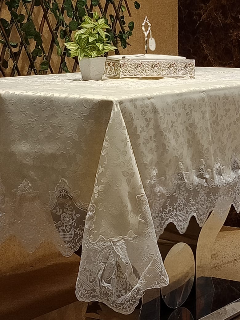 Beautiful Tissue Embroidered Table Covers by Homiekart