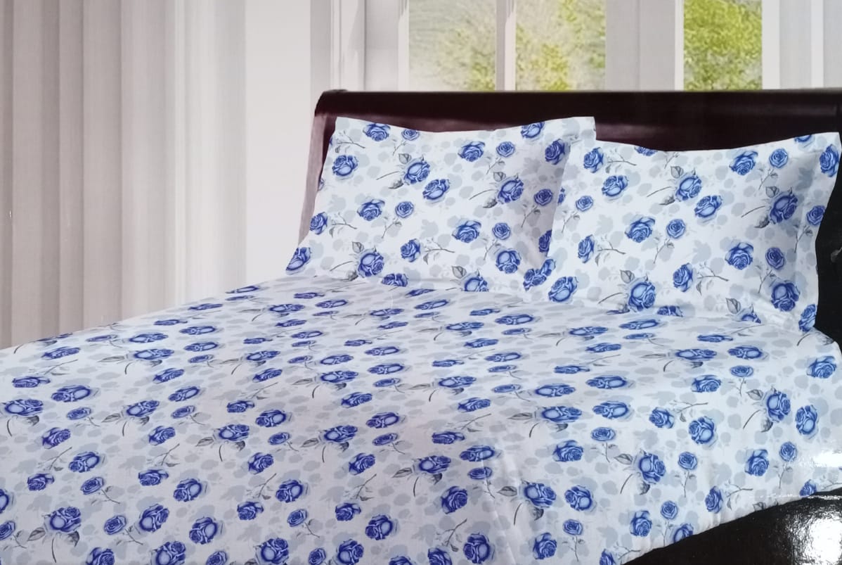 BOMBAY DYEING Enchante 100% Cotton  Double Bedsheet Set