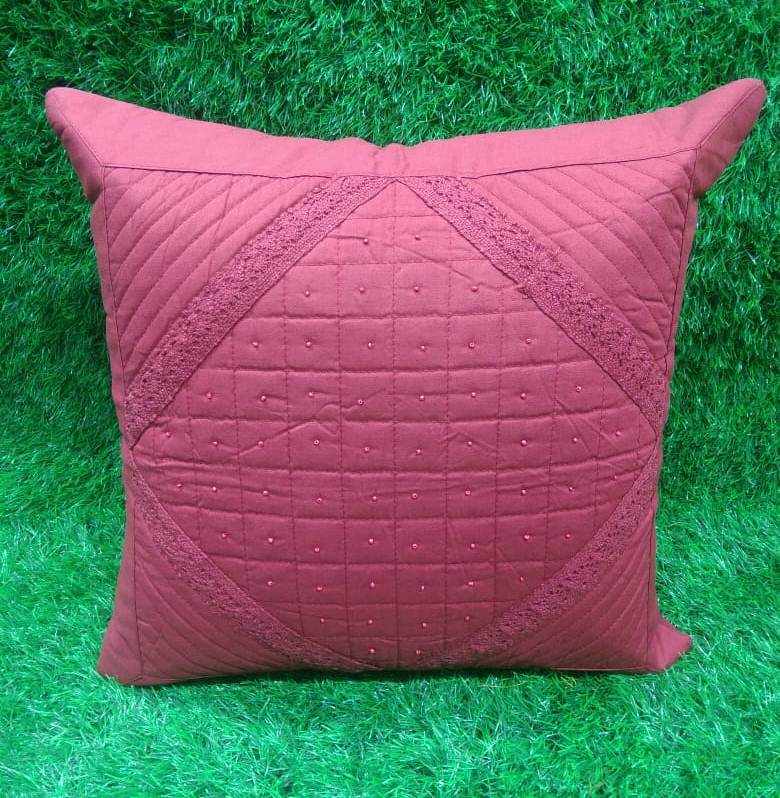 Cotton Quilted Cushion Cover Set by HOMIEKART.