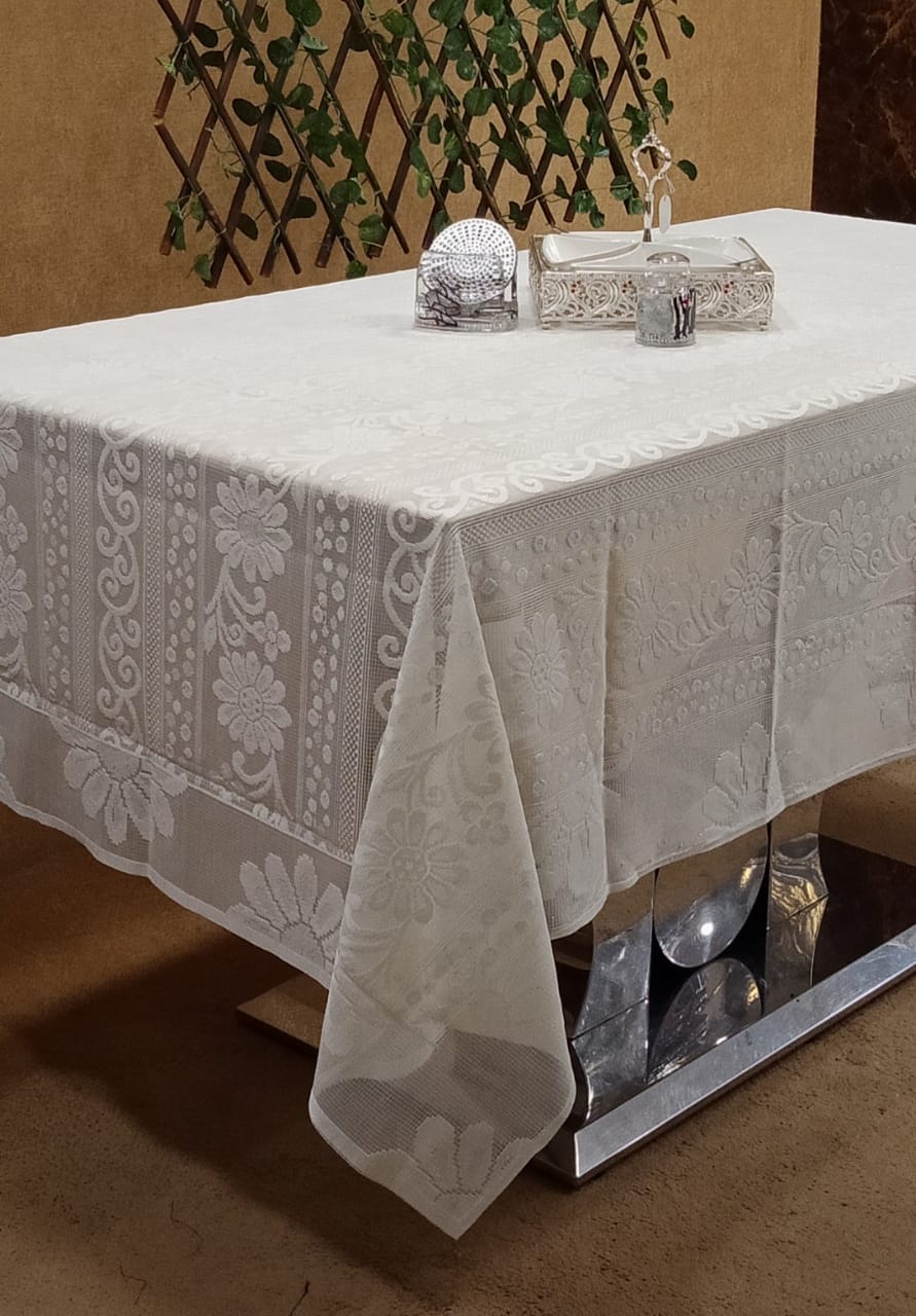 Elegant Net Emboss Table Cover by Homiekart