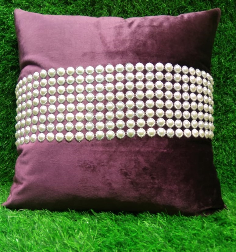 Lace Look Solid Cushion Covers by HOMIEKART.