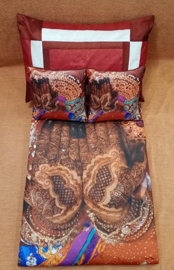 Beautiful Digital Printed Quilted Bedcover Set by Homiekart