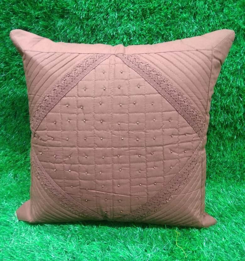 Cotton Quilted Cushion Cover Set by HOMIEKART.