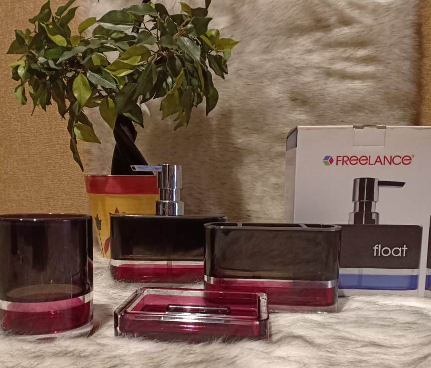 Half & Half Acrylic Printed Bath Accessories by FREELANCE