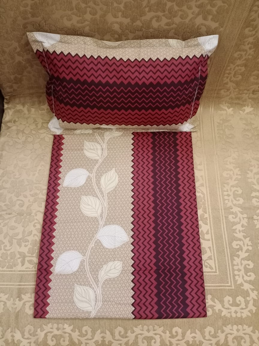 100% Cotton  Printed Double Bedsheet With 2 Pillow Cover  By Homiekart