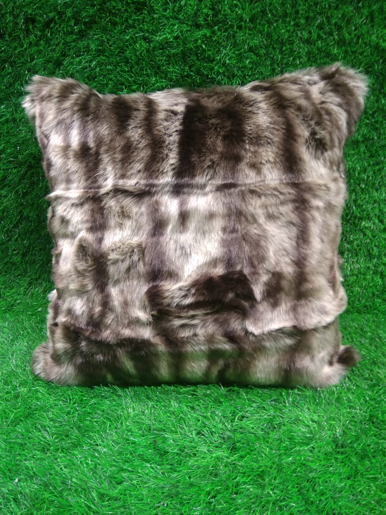 Beautiful Faux Fur Animal Printed Cushion Cover