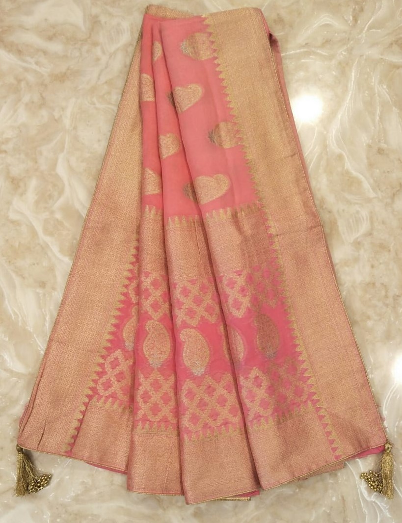 Mysore Silk Banarsi weave Saree