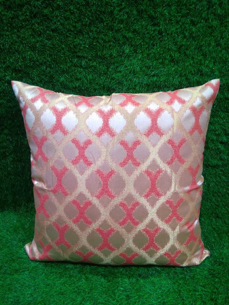Jacquard Silk Single Cushion Cover by HOMIEKART.
