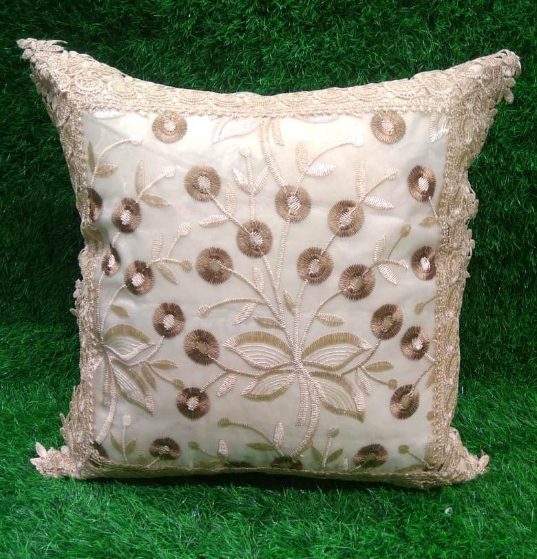 Tissue Embroidered Cushion Cover Set by HOMIEKART.