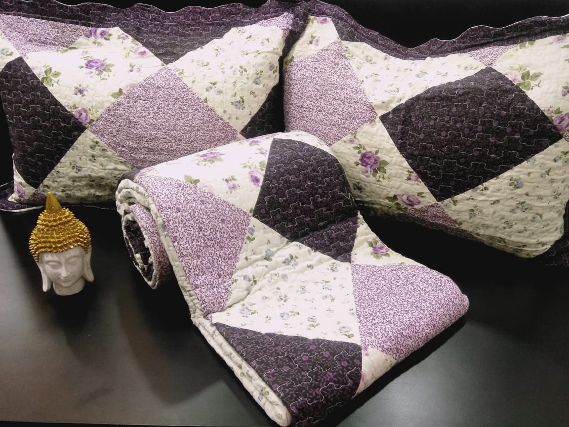 Beautiful Ultrasonic Stitched Bedcover Set  by HOMIEKART