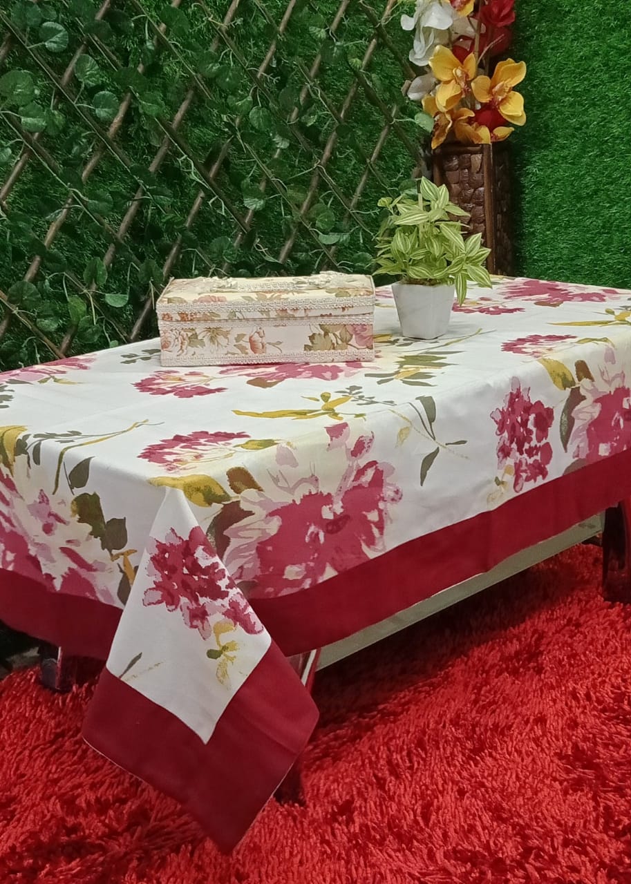 Beautiful Floral Printed Center Table Cover by Homiekart