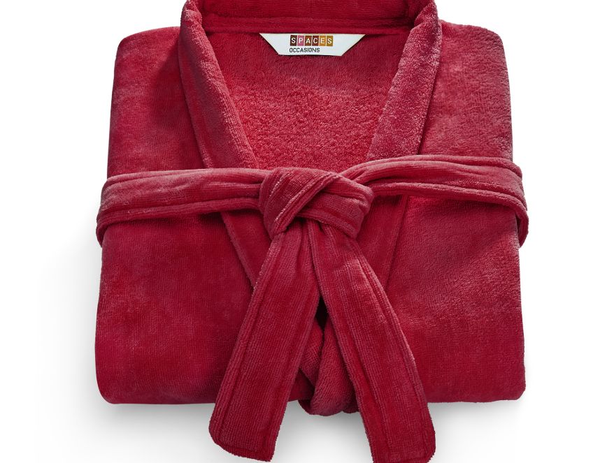 Exotica Solid Free Size Unisex Bathrobe