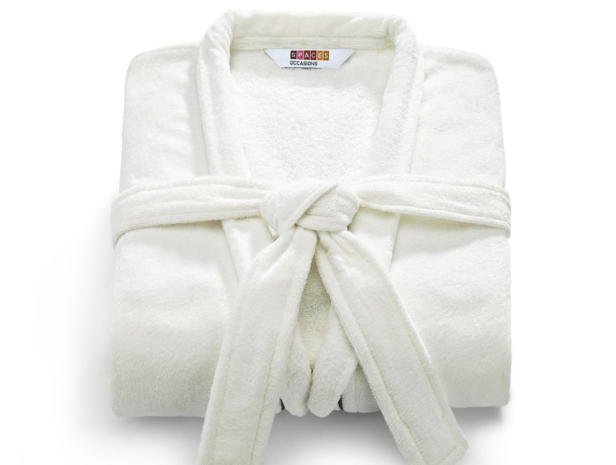 Exotica Solid Free Size Unisex Bathrobe