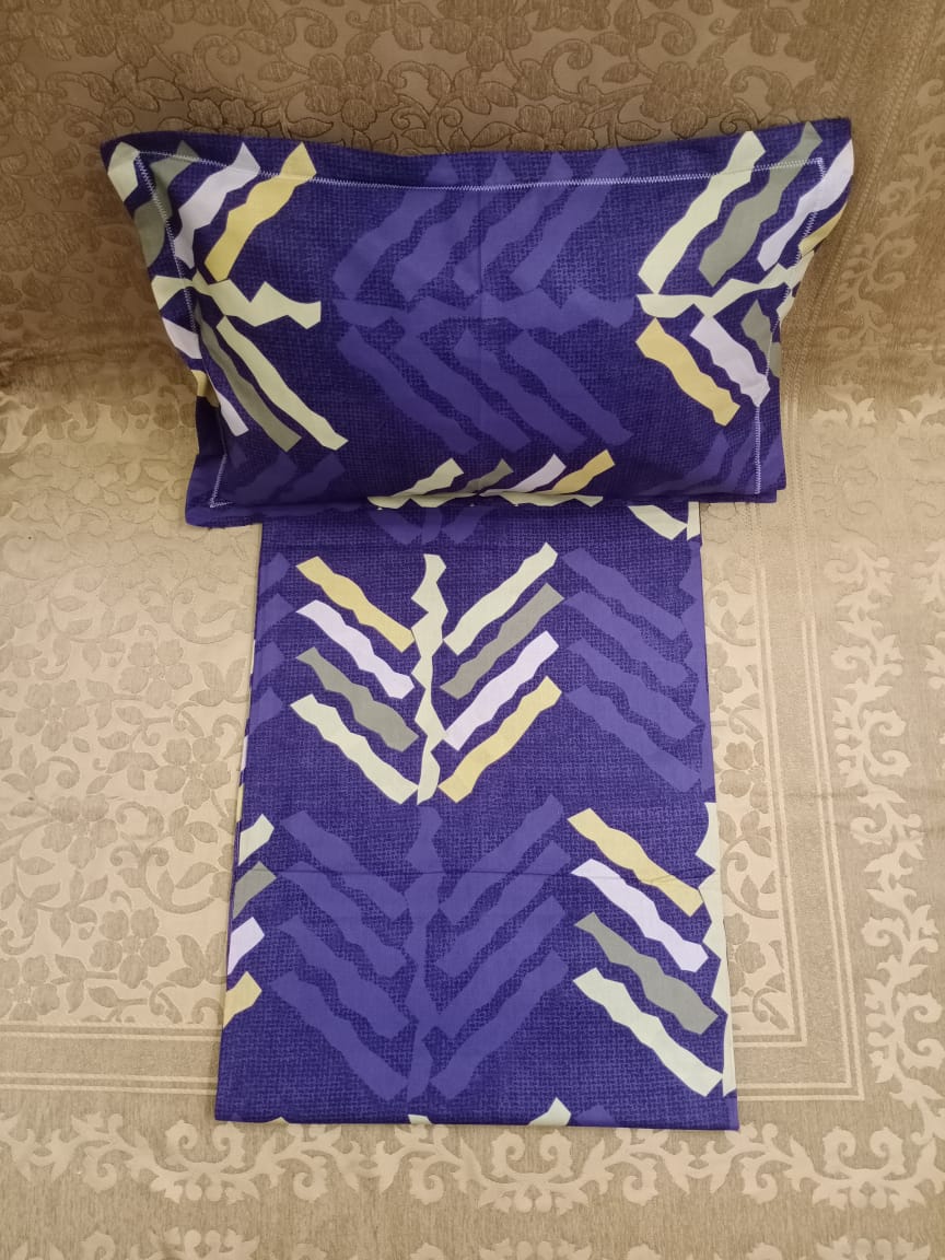 100% Cotton  Printed Double Bedsheet With 2 Pillow Cover  By Homiekart