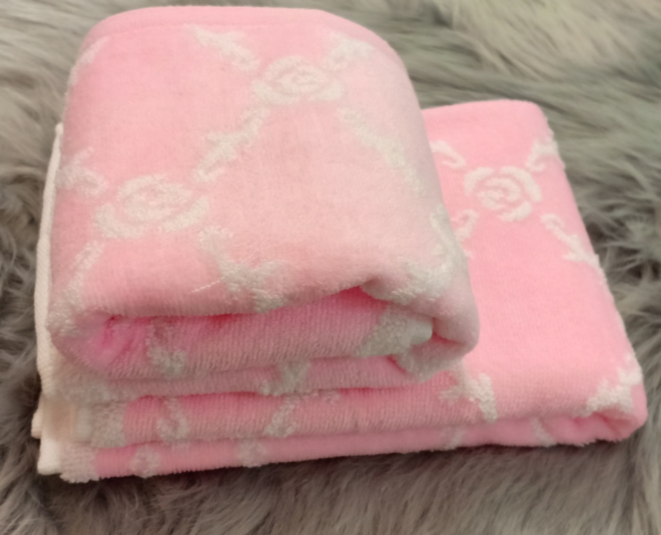 Rose Emb Cotton Hand Towel  by Homiekart