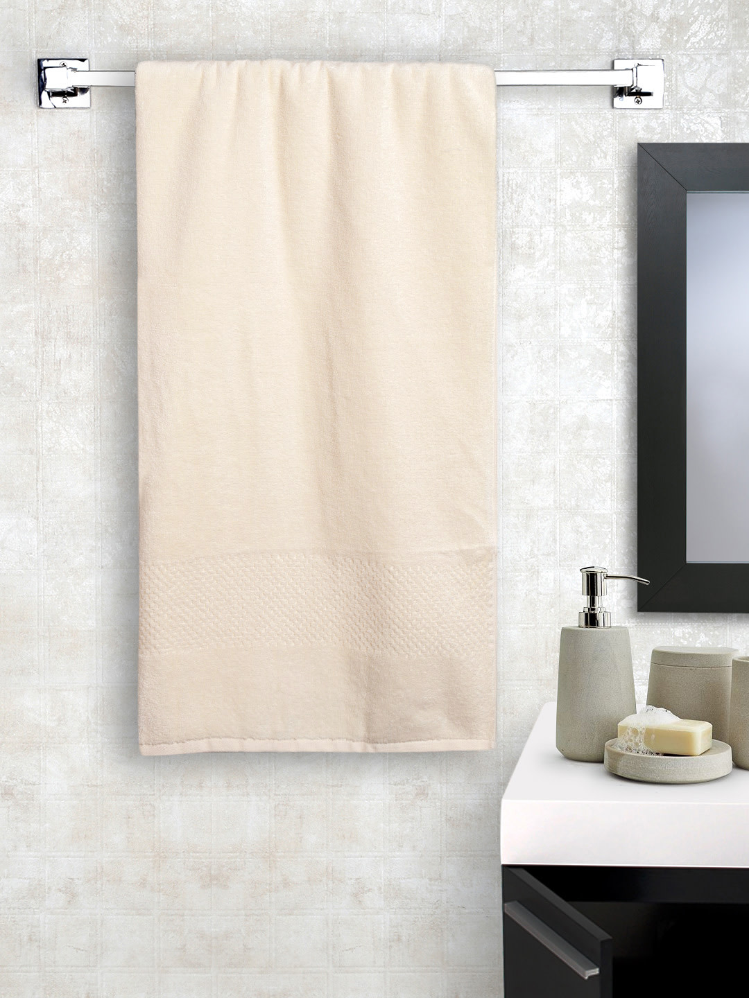 SWIFT DRY Ivory Medium Bath  Towel By SPACES