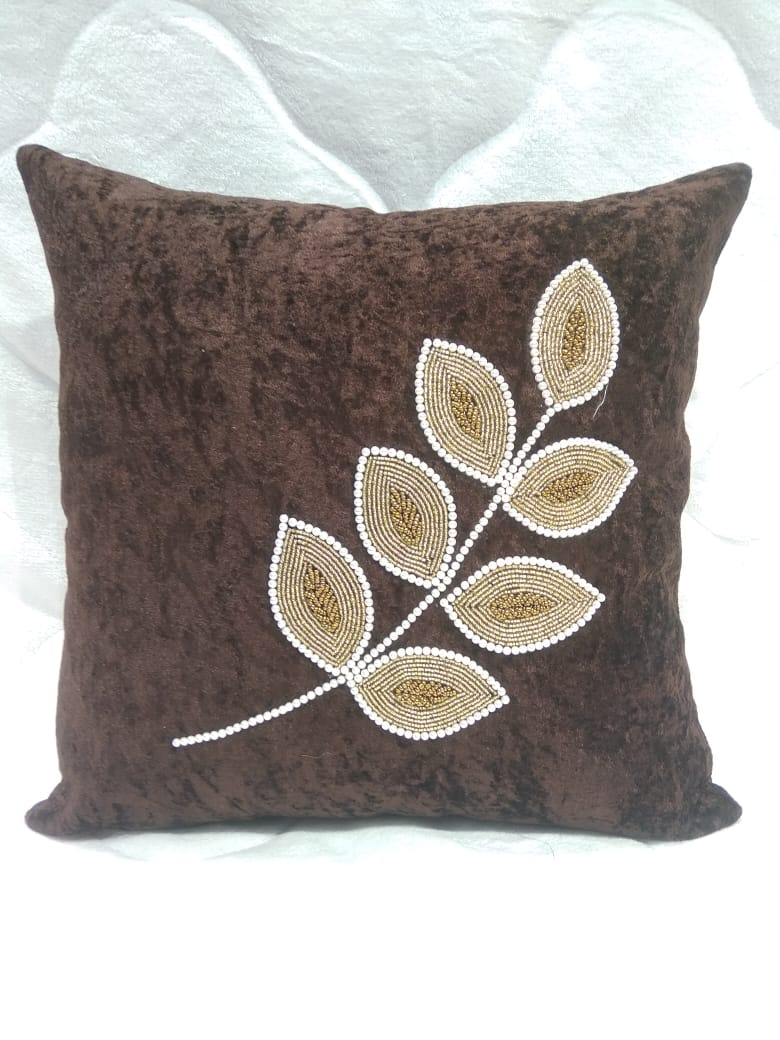 Beads Embroidered Cushion Covers by HOMIEKART.