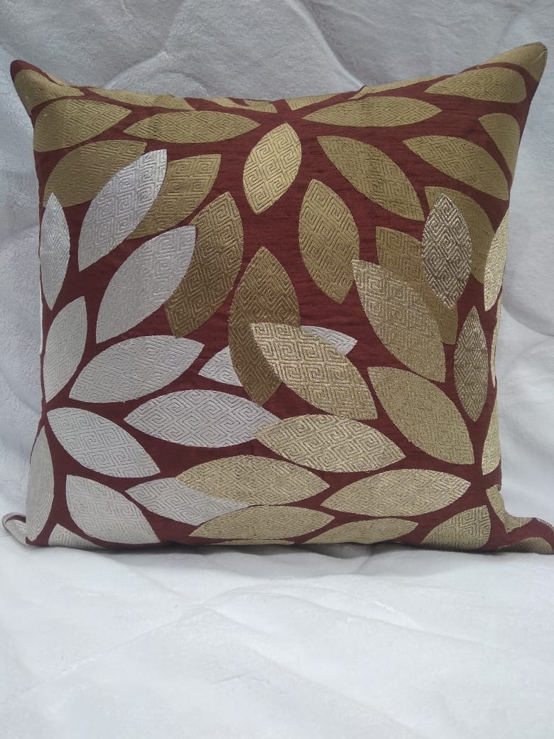 Zari Embroidered Cushion Covers by HOMIEKART.