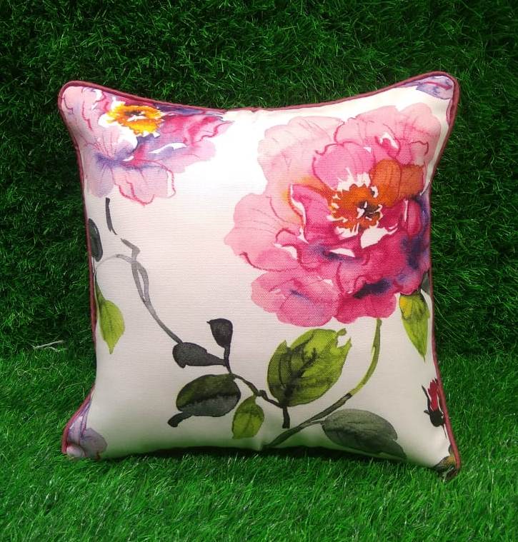 Cotton Floral Printed Cushion Cover Set by HOMIEKART.