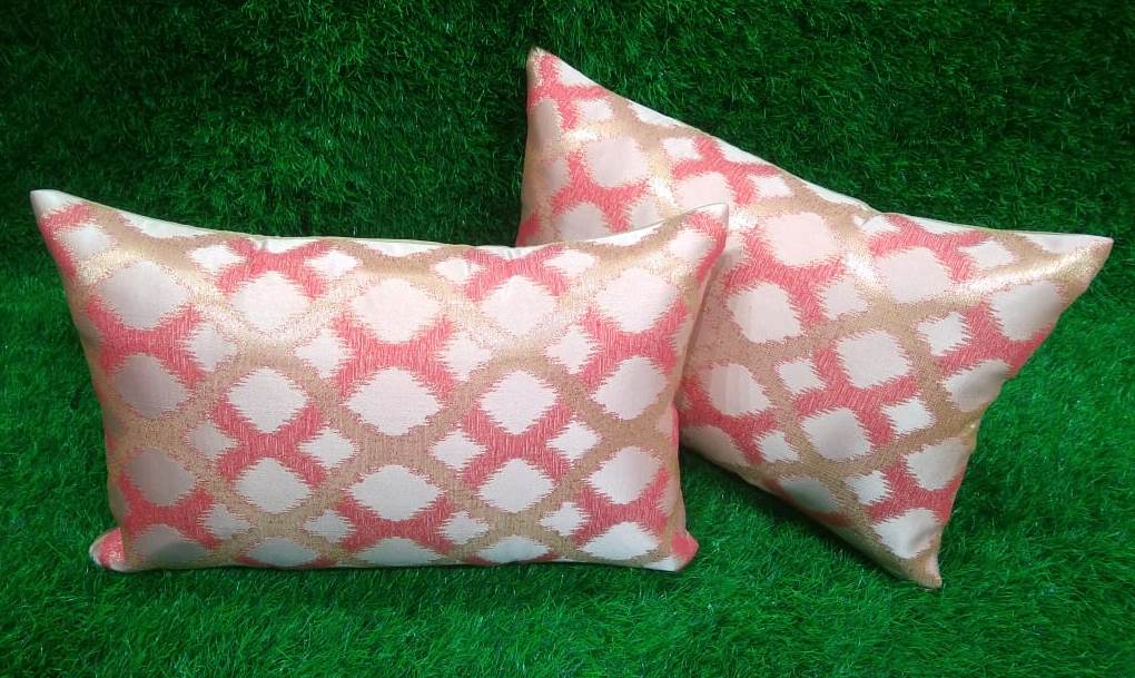 Jacquard Silk Pair of Sham Pillow Covers by HOMIEKART