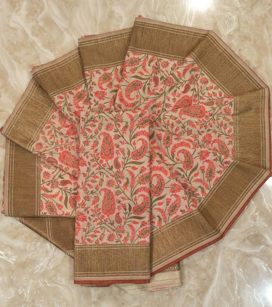 Designer Silk Saree with Paisley Weave.