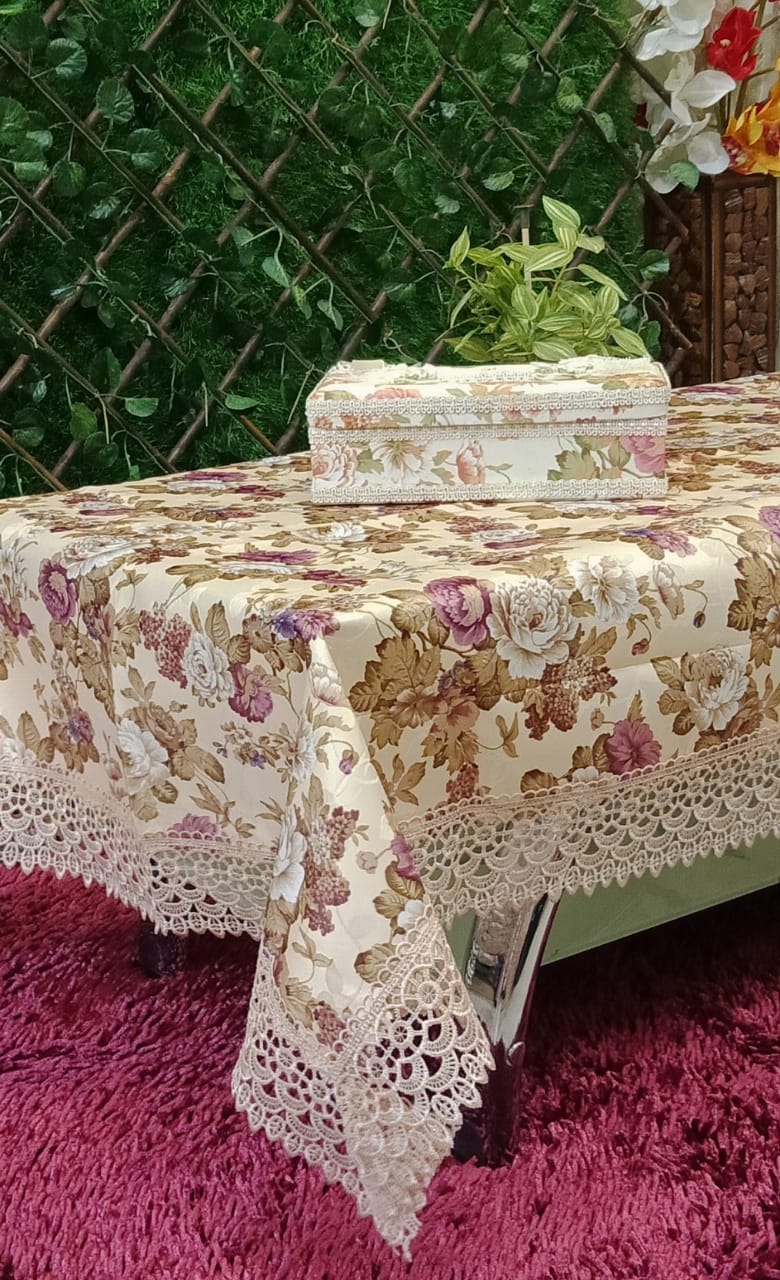 Beautiful Floral Center Table Cover by Homiekart