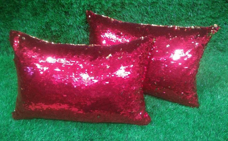 Sequin Work Pair of Sham Pillow Covers by HOMIEKART