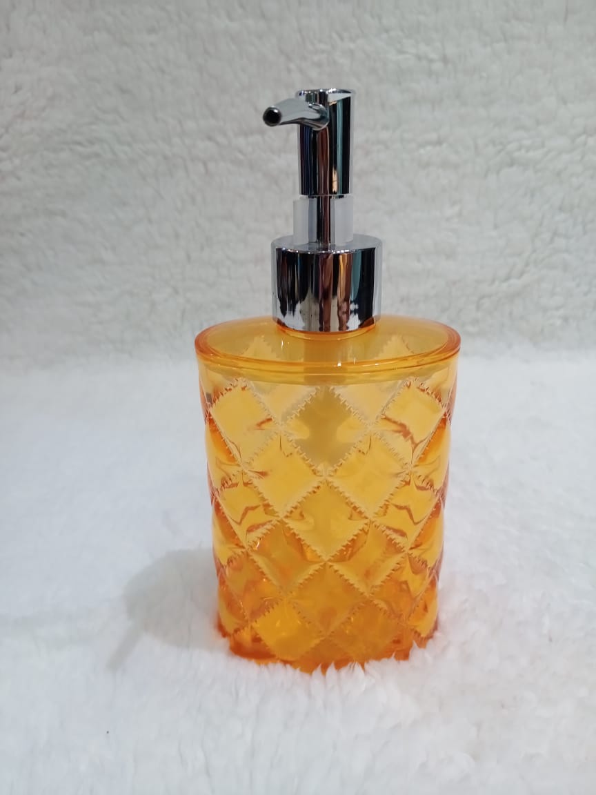 Orange Acrylic Emboss Look Soap Dispenser by FREELANCE