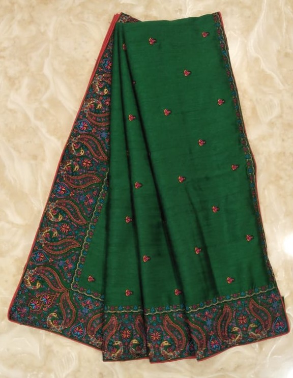 Summer Silk Multi Thread Embroidered Saree