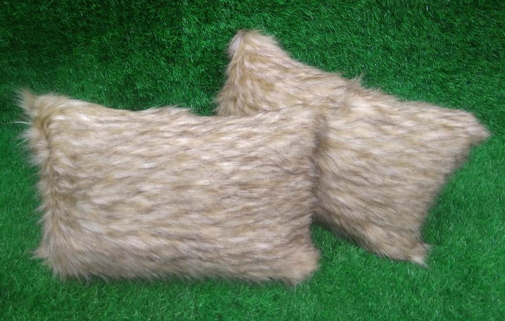 Faux Fur Pair of Sham Pillow Covers by HOMIEKART