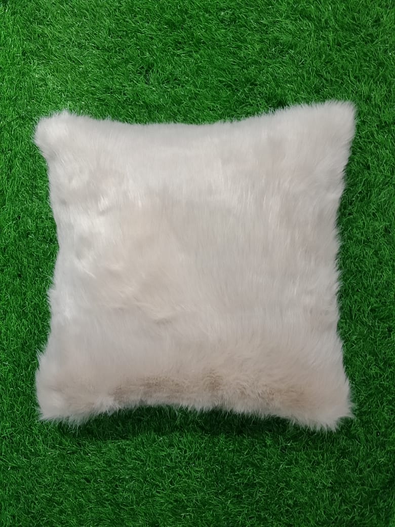 Beautiful Faux Fur Solid Cushion Cover